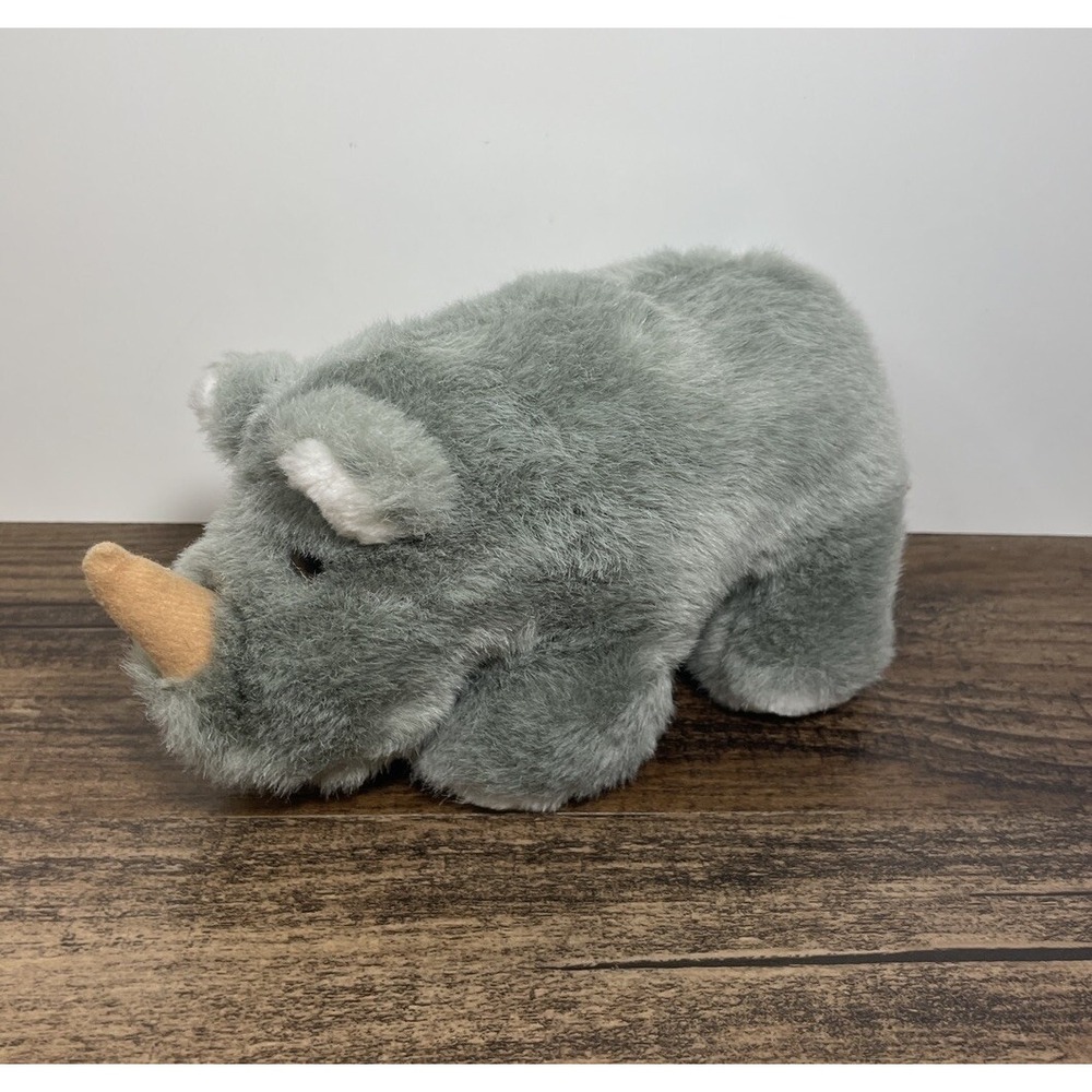 Vintage Embrace 8" Gray Rhinoceros Rhino Plush Stuffed Animal Platinum 1987